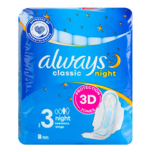Always Classic 8 Pads Size 3 Night