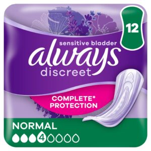 Always Discreet Normal Pads Sensitive Bladder 4 X 12