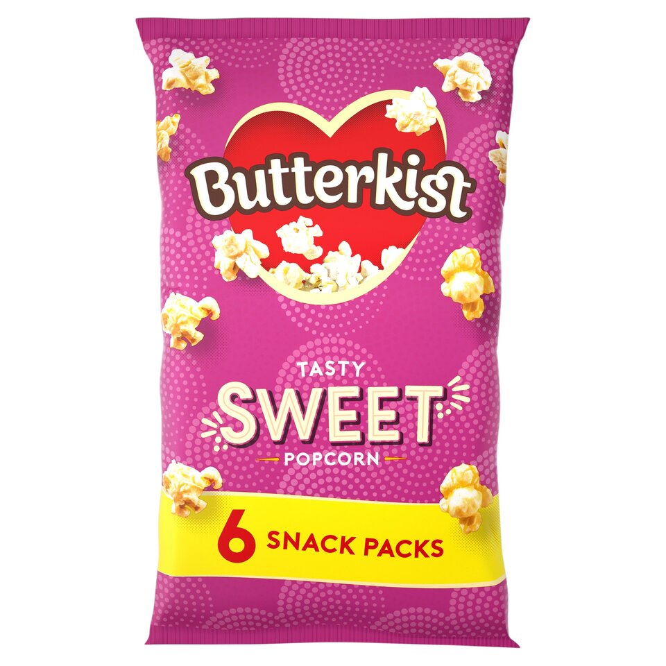 Butterkist Cinema Sweet Popcorn 6 X 12 G