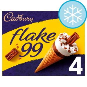 Cadbury Flake 99 Ice Cream Cones 4 X 125 Ml