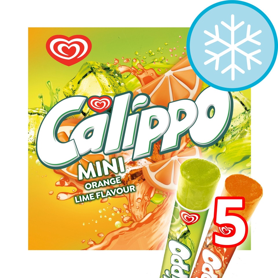 Calippo Walls Mini Orange Lemon Lime Ice Lollies 5 X 80 Ml