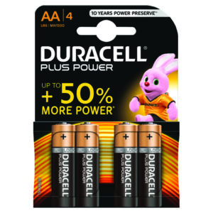Duracell Plus Aa Batteries 4 Pack 50 Power