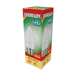 Eveready Led Candle 6 W 470 Lm Warm White 3000 K B 22