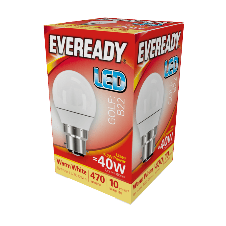 Eveready Led Golf 6 W 470 Lm Warm White 3000 K B 22