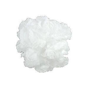Exfoliating White Bath Ruffle Scrubber Pouf Scrunchie