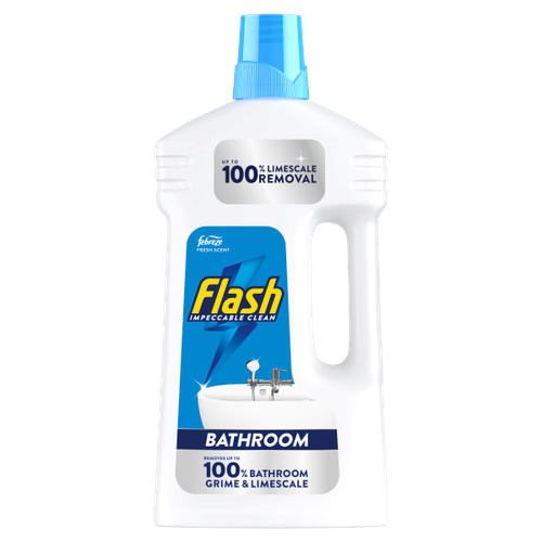 Flash Bathroom Floor Cleaner Liquid Impeccable Cleans Grime Limescale 950 Ml
