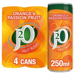 J 20 J 2 O Orange Passion Fruit Cans 4 X 250 Ml