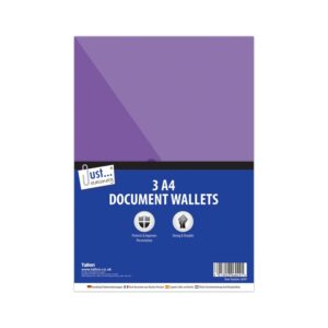 Just Stationery 3 A 4 Poly File Wallets