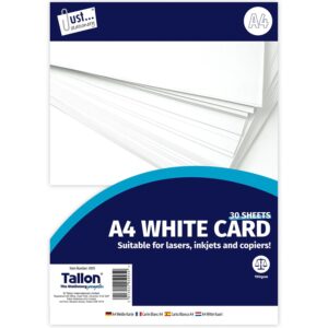 Just Stationery A 4 White Card 30 Sheets