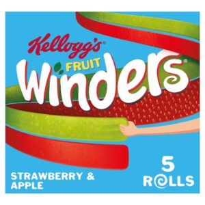 Kelloggs Fruit Winders Doubles Strawberry Apple Snack Rolls 5 X 17 G