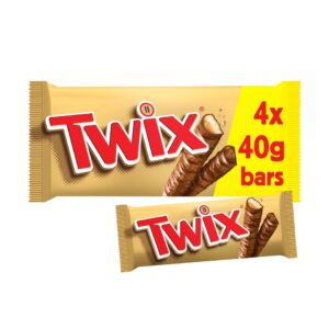 Mars Twix Milk Chocolate Biscuit Snack Bars Multipack 4 X 40 G