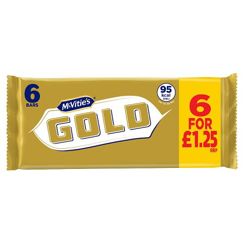 Mcvities 6 Gold Caramel Flavour Biscuit Bars 10 6 G Case Of 12