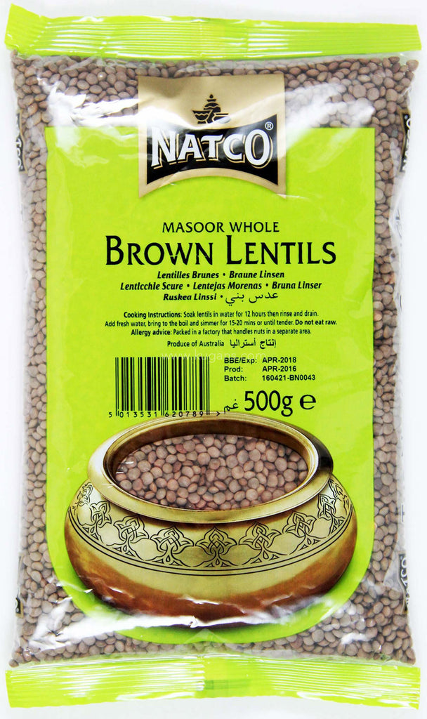 Natco Brown Lentils 500 G