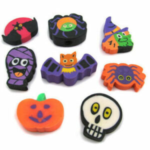 Novelty Halloween 6 Pack Pencils With Eraser Top Trick Or Treat