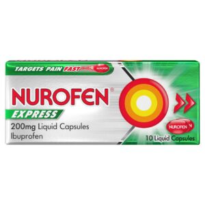 Nurofen Express Pain Relief Liquid Capsules Ibuprofen 200 Mg 10 S