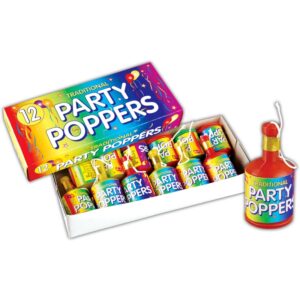Party Poppers Box 12 Display Of 12
