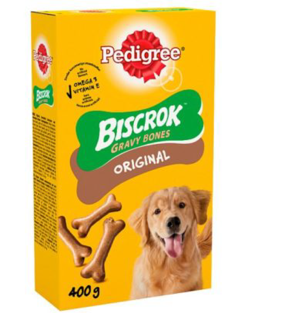 Pedigree Biscrok Gravy Bones Adult Dog Treats Original Biscuits