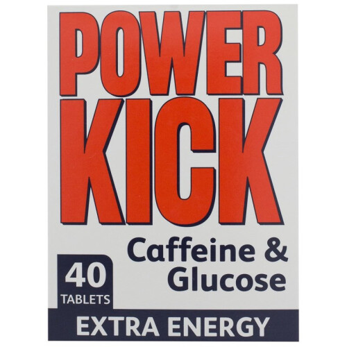 Power Kick Extra Energy Caffeine Glucose Tablets X 40
