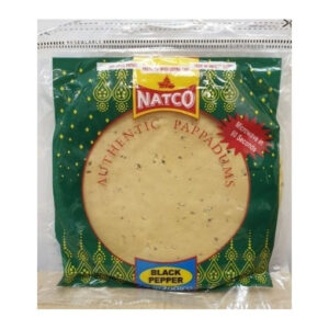Savoury Natco Black Pepper Pappadums 200 G