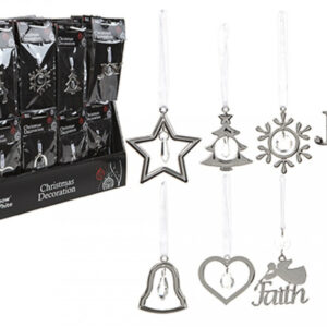 Snow White Metal Plated Christmas Decoration