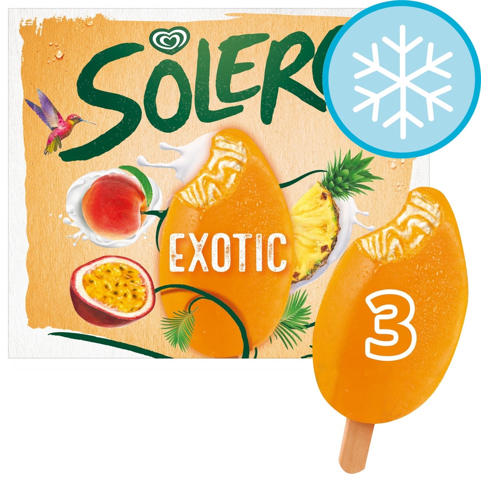 Solero Walls Exotic Ice Cream Sticks 3 X 90 Ml