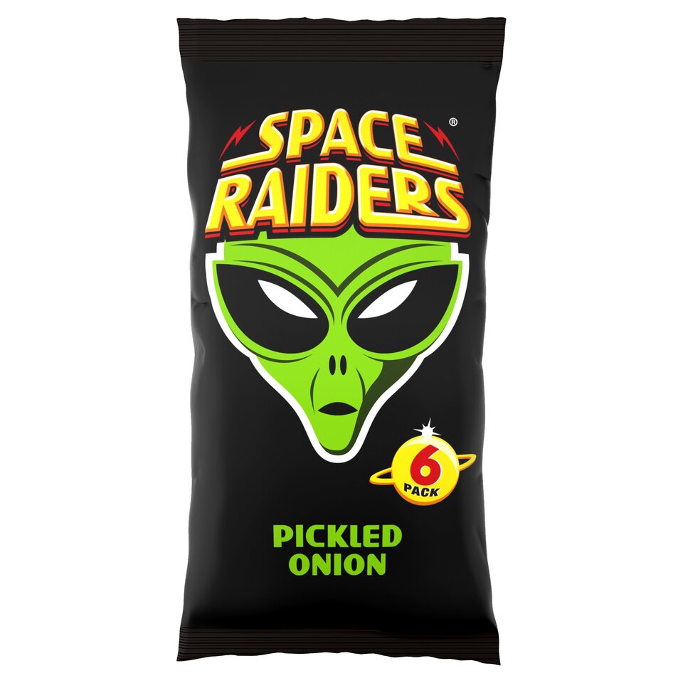 Space Raiders Pickled Onion Flavoured Crisp 6 X 13 G