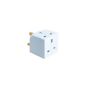 Status 2 Way 13 A Non Fused Mains Adaptor White