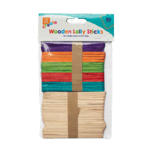 The Box Create Craft Wooden Lolly Sticks
