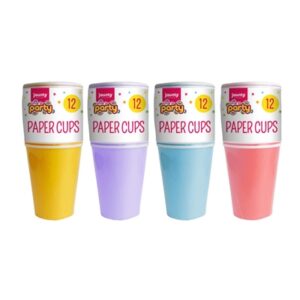 Time To Party Colourful Paper Cups 12 Pack Assorted Colours