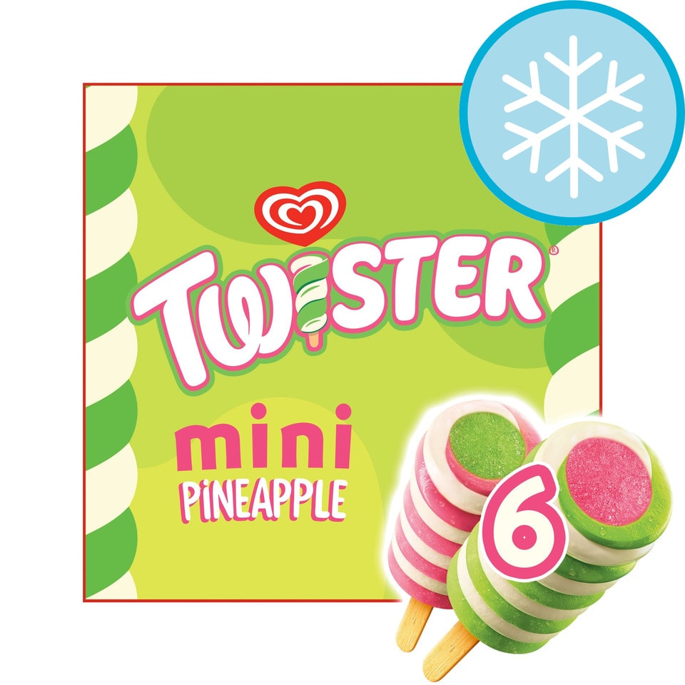 Twister Walls Mini Pineapple Ice Cream Lollies 6 X 50 Ml