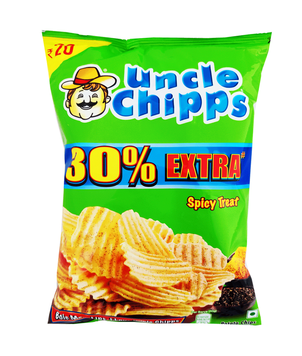 Uncle Chipps Spicy Treat Potato Chips 55 G