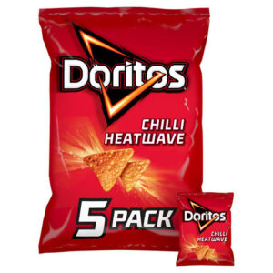 Walkers Doritos Tortilla Chips Chilli Heatwave Multipack Crisps 5 X 30 G