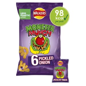 Walkers Monster Munch Pickled Onion Multipack Crisps 6 X 20 G