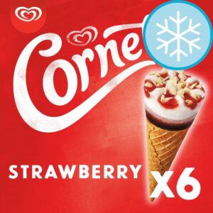 Walls Cornetto Strawberry Ice Cream Cones 6 X 90 Ml